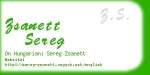 zsanett sereg business card